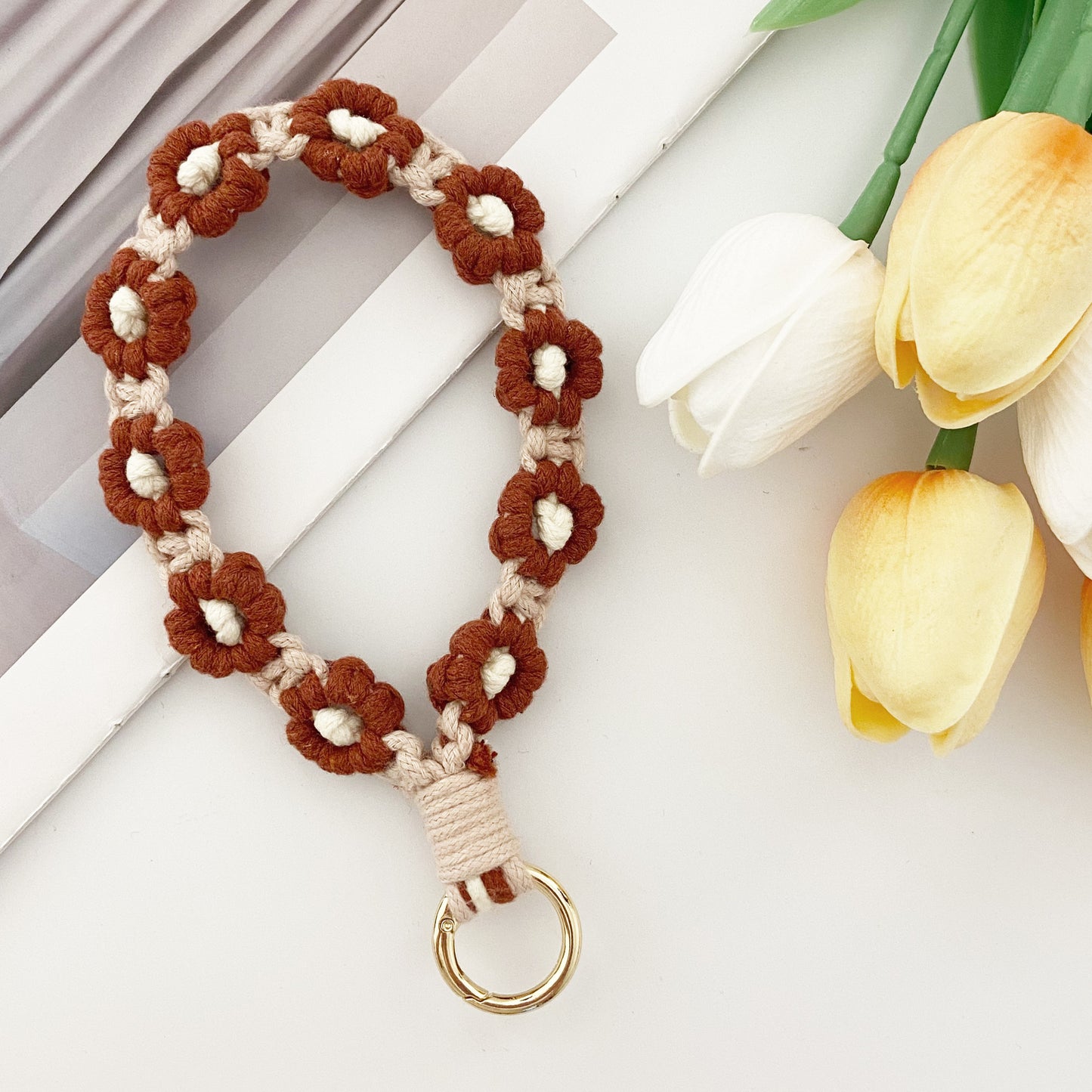 Owllaser Daisy Style Bohemian Resort Style Mobile Phone Rope Or Keychain
