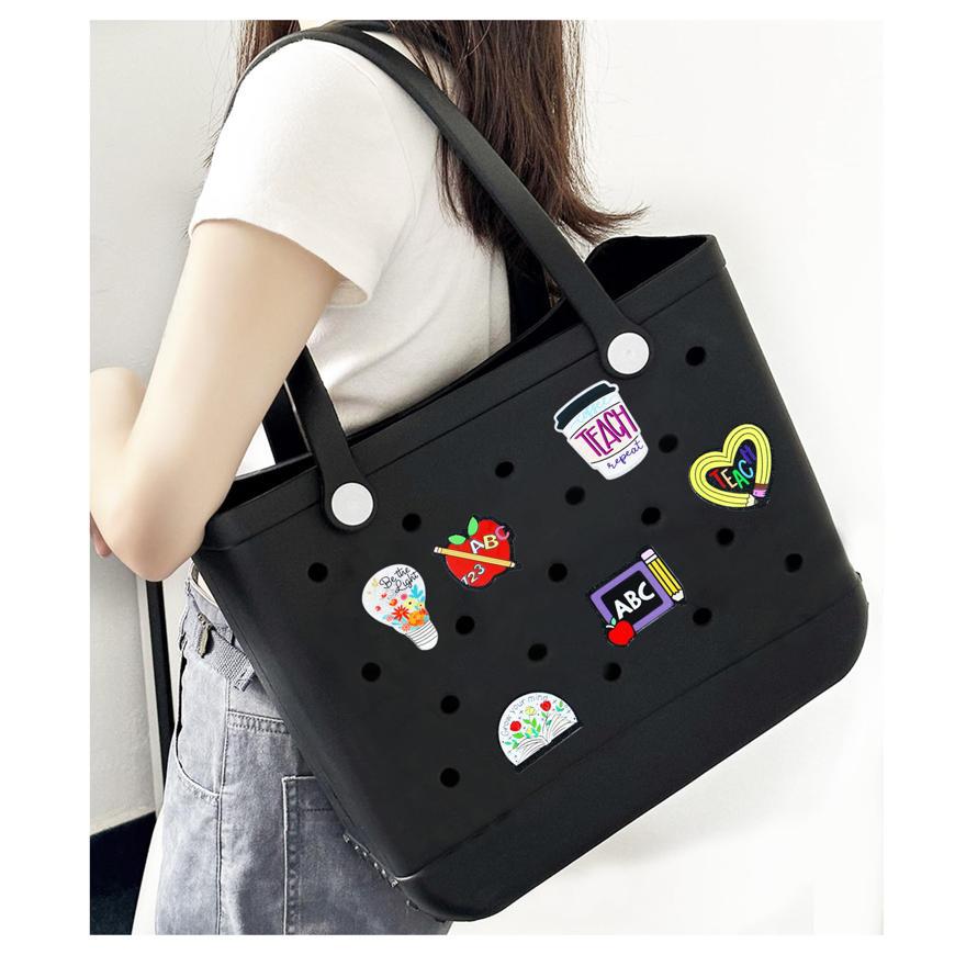 Owllaser School Themed Accessories Charms for Bogg Bag 6Pcs