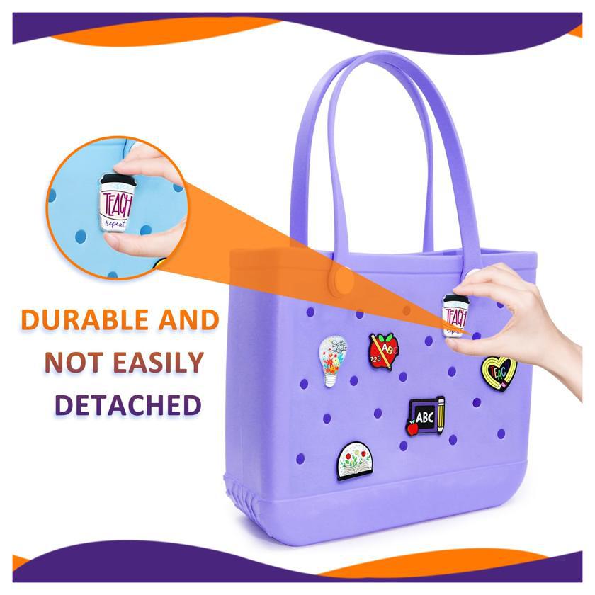 Owllaser School Themed Accessories Charms for Bogg Bag 6Pcs