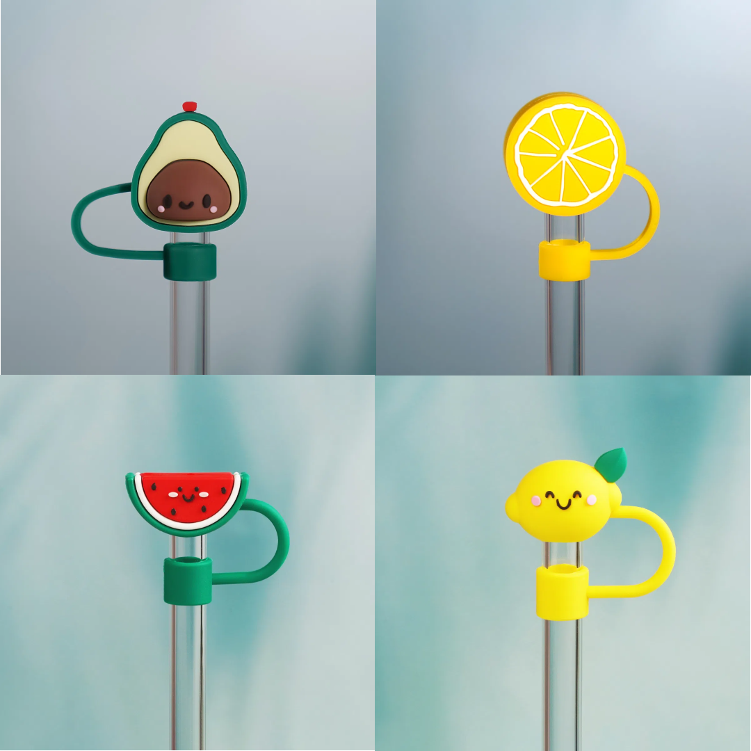 Owllaser Fruit Series Straw Topper for 10mm Straw (4Pcs)