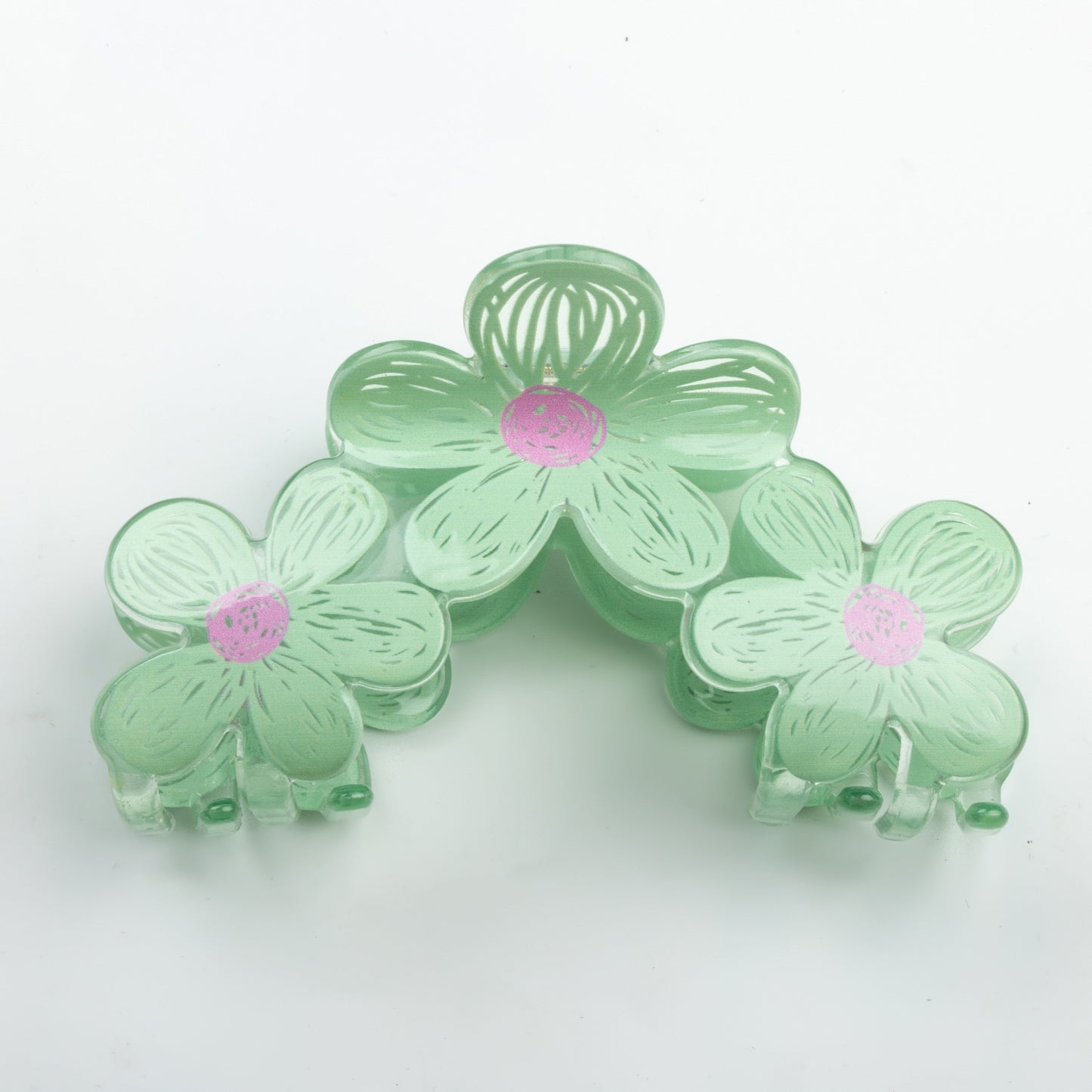 Owllaser Graffiti Style Flower Gripper, Hair Claw Clip