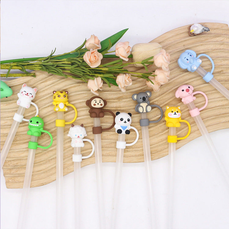 Owllaser Little Dog Straw Topper, PVC Straw Accessory for 10mm Straw