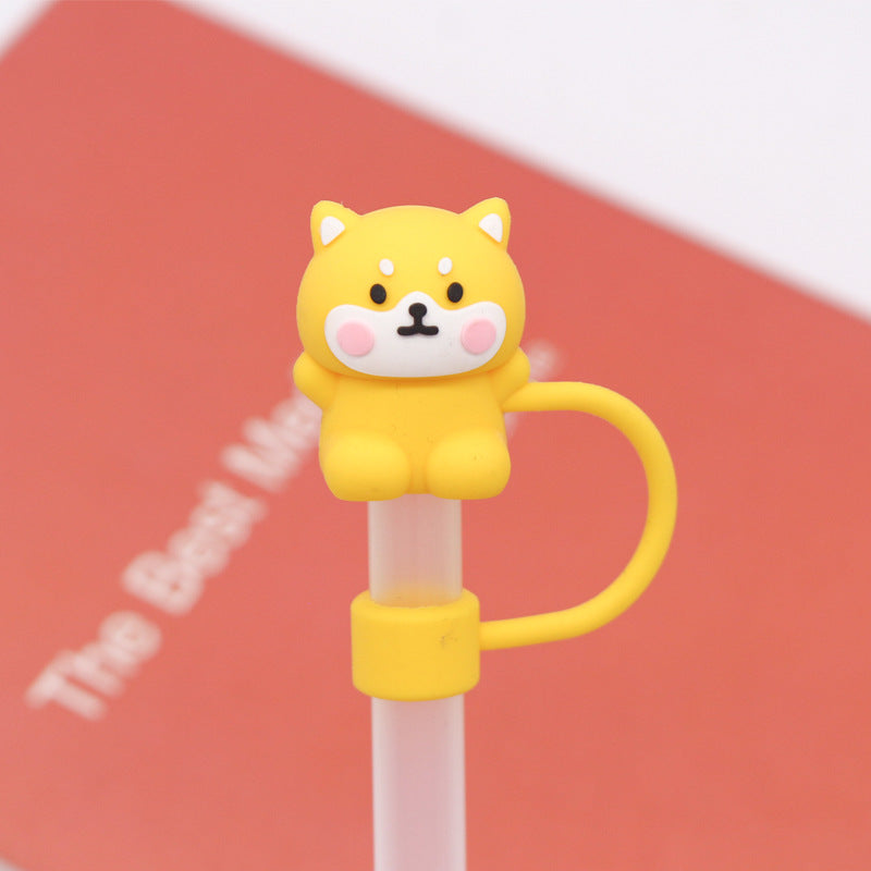 Owllaser Little Dog Straw Topper, PVC Straw Accessory for 10mm Straw