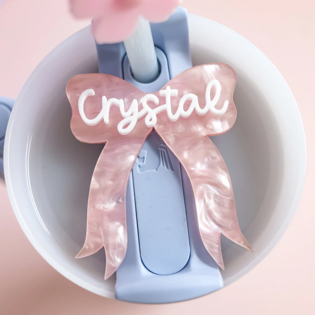 OwlLaser Bow tumbler name plate Tags for Stanley