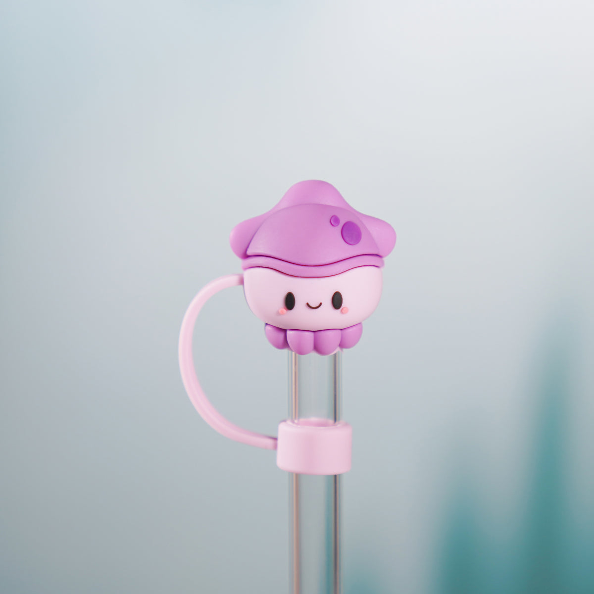 Owllaser Purple Octopus Straw Topper, Straw Accessory for 10mm Straw
