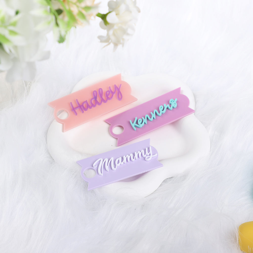 OwlLaser Custom Name Tumbler Tags for Stanley 40oz / 30oz