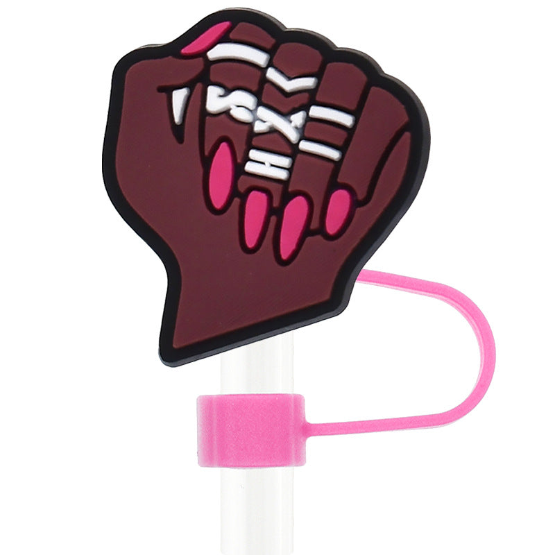 Owllaser Pink Girl Straw Topper Set for 10mm Straw (8Pcs)