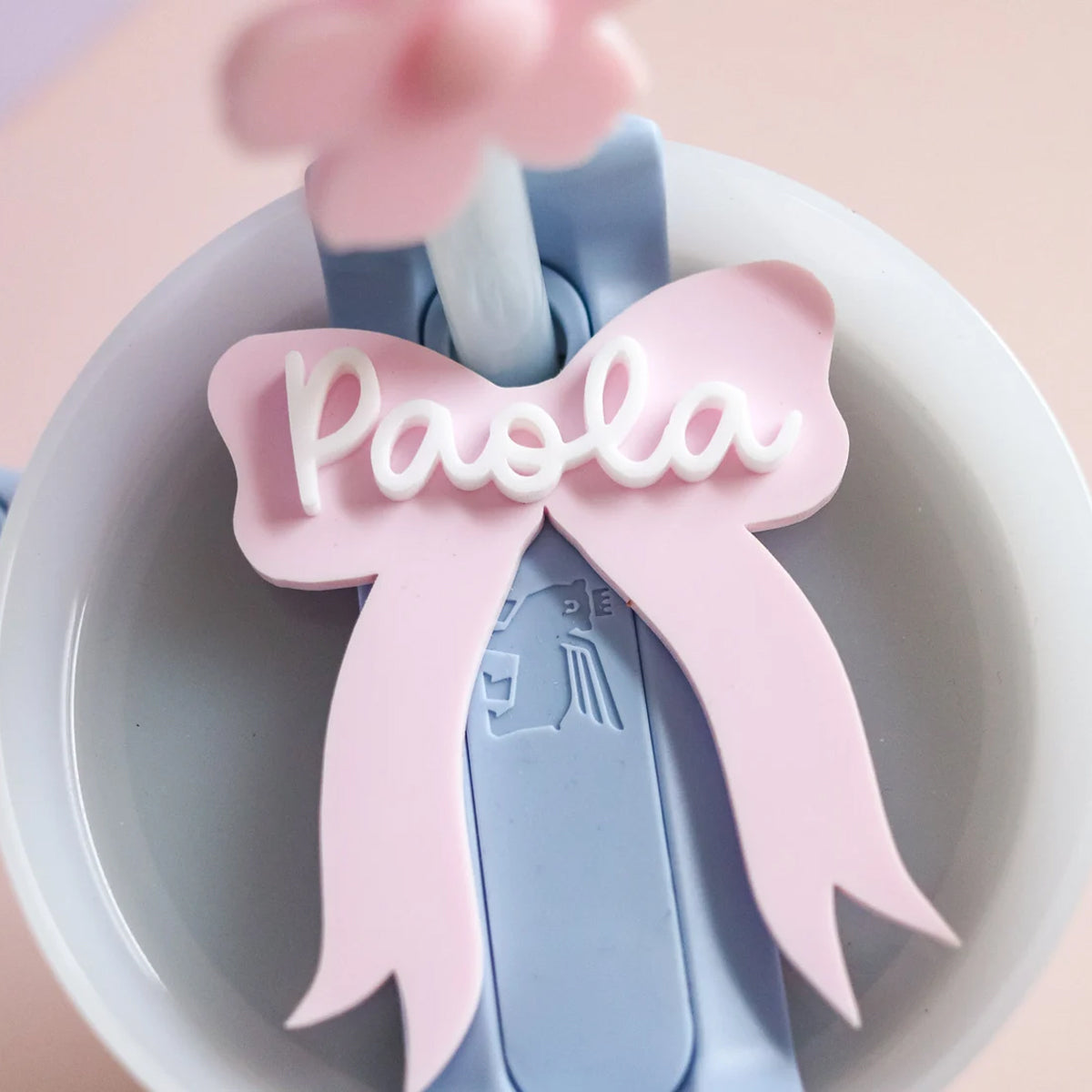 OwlLaser Bow tumbler name plate Tags for Stanley