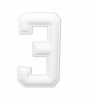 Owllaser 3D Black and White Numbers Charm for Handbags, Accessories for Bogg Bags