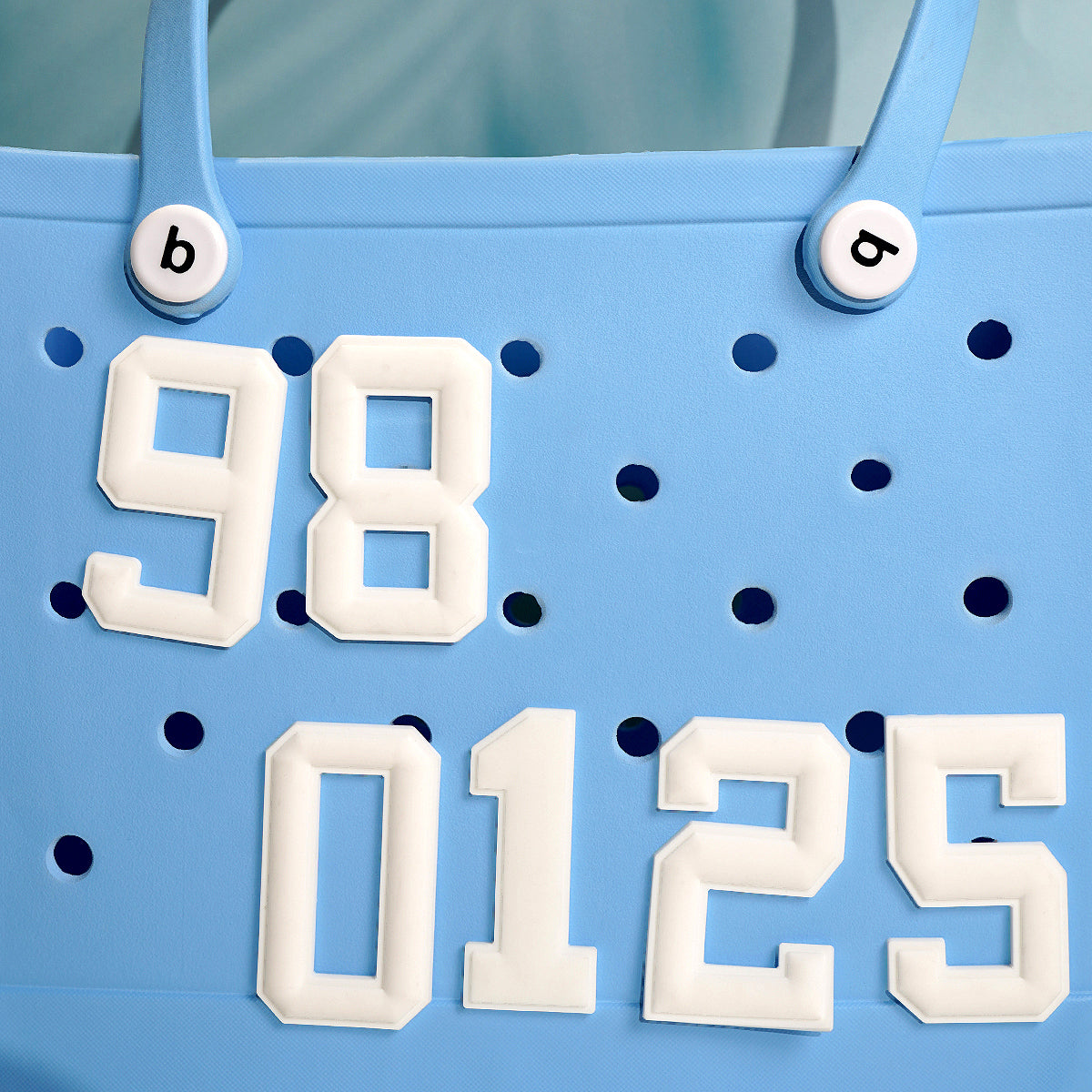 Owllaser 3D Black and White Numbers Charm for Handbags, Accessories for Bogg Bags