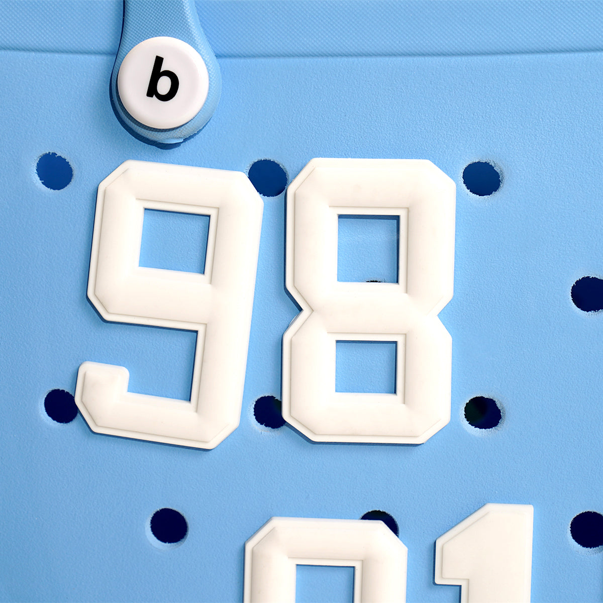 Owllaser 3D Black and White Numbers Charm for Handbags, Accessories for Bogg Bags