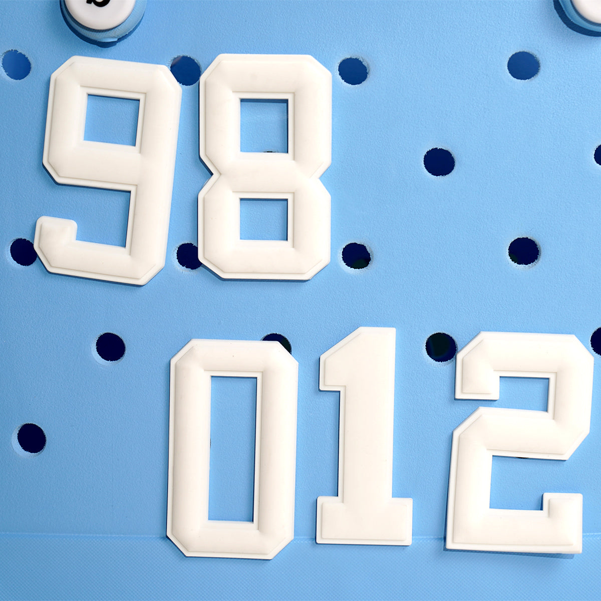 Owllaser 3D Black and White Numbers Charm for Handbags, Accessories for Bogg Bags