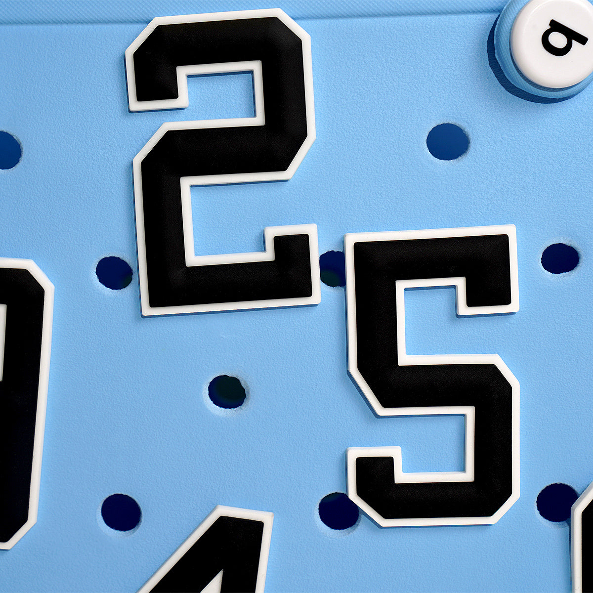 Owllaser 3D Black and White Numbers Charm for Handbags, Accessories for Bogg Bags