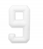 Owllaser 3D Black and White Numbers Charm for Handbags, Accessories for Bogg Bags