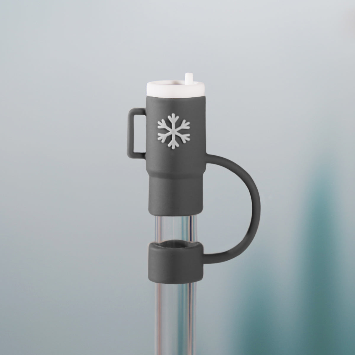 Owllaser Cute Hot Snowflake Cup Straw Topper, 10mm Straw Accessory
