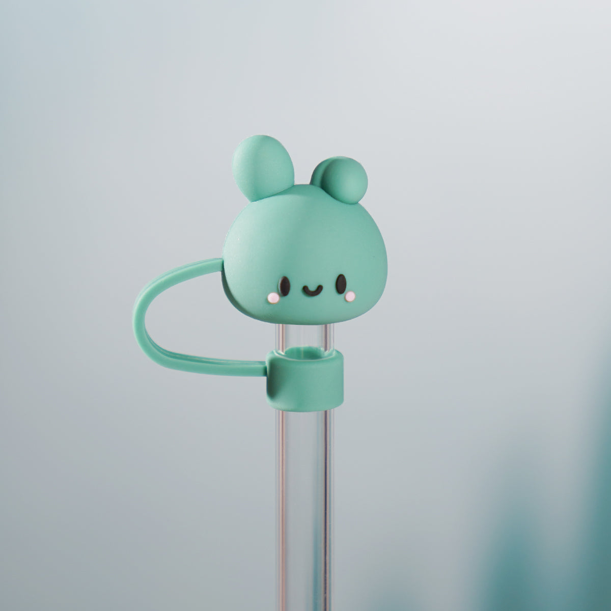 Owllaser Cute Rabbit Head Straw Topper, Straw Accessory for 10mm Straw
