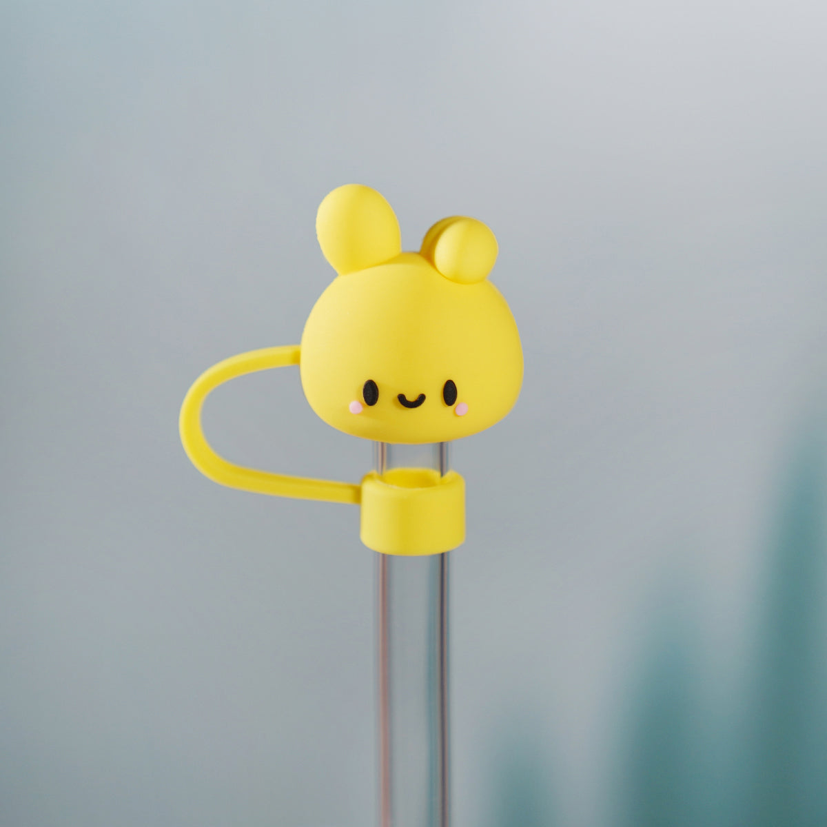 Owllaser Cute Rabbit Head Straw Topper, Straw Accessory for 10mm Straw
