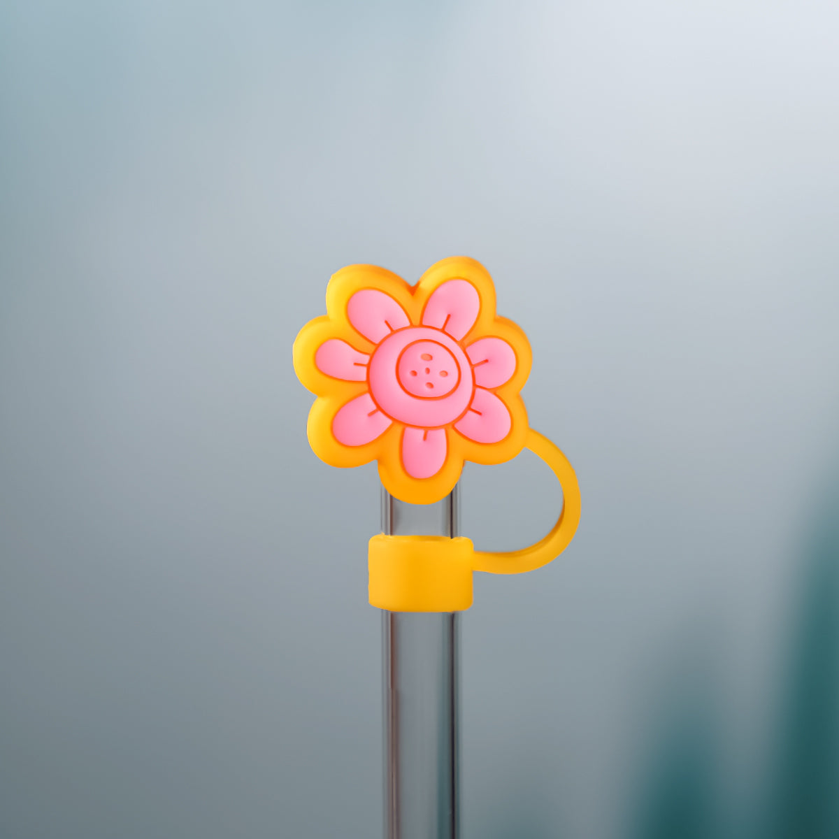 Owllaser Flower Series Straw Topper, PVC Accessory for 10mm Straws
