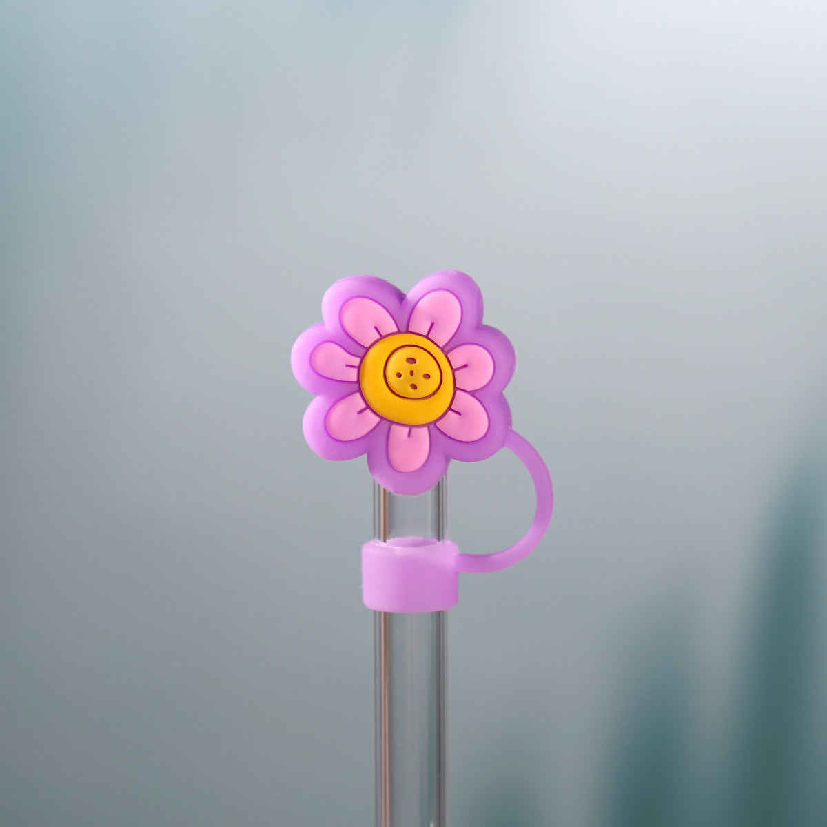 Owllaser Flower Series Straw Topper, PVC Accessory for 10mm Straws