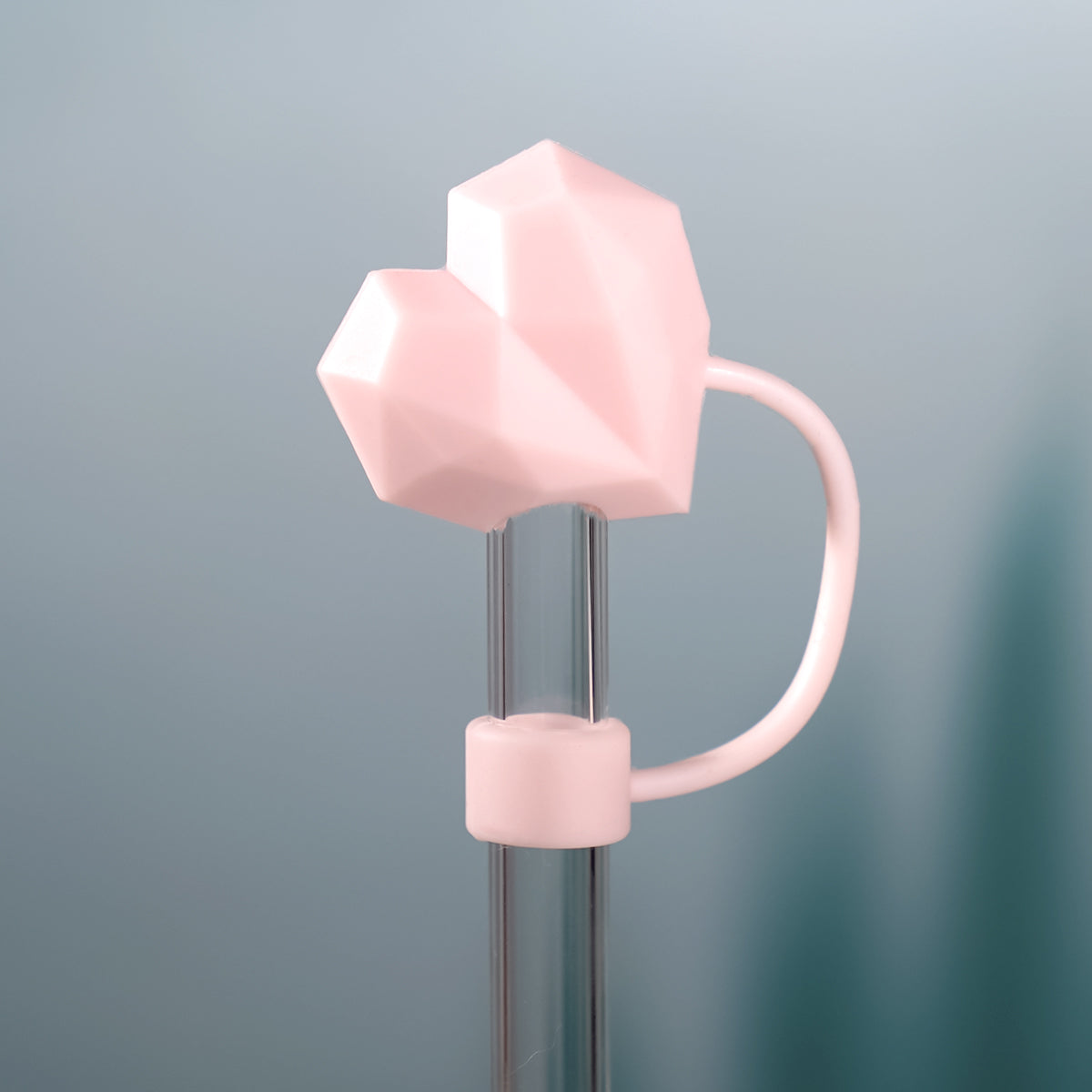 Owllaser 3D Diamond Heart Straw Topper, 10mm Straw Accessory