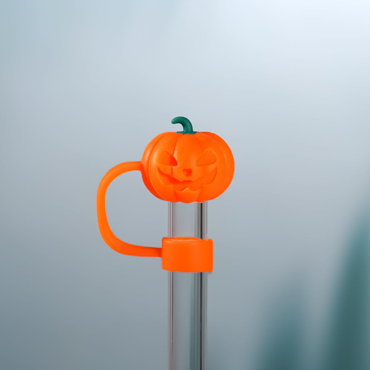 Owllaser Pumpkin Straw Topper, PVC Straw Accessory for 10mm Straw
