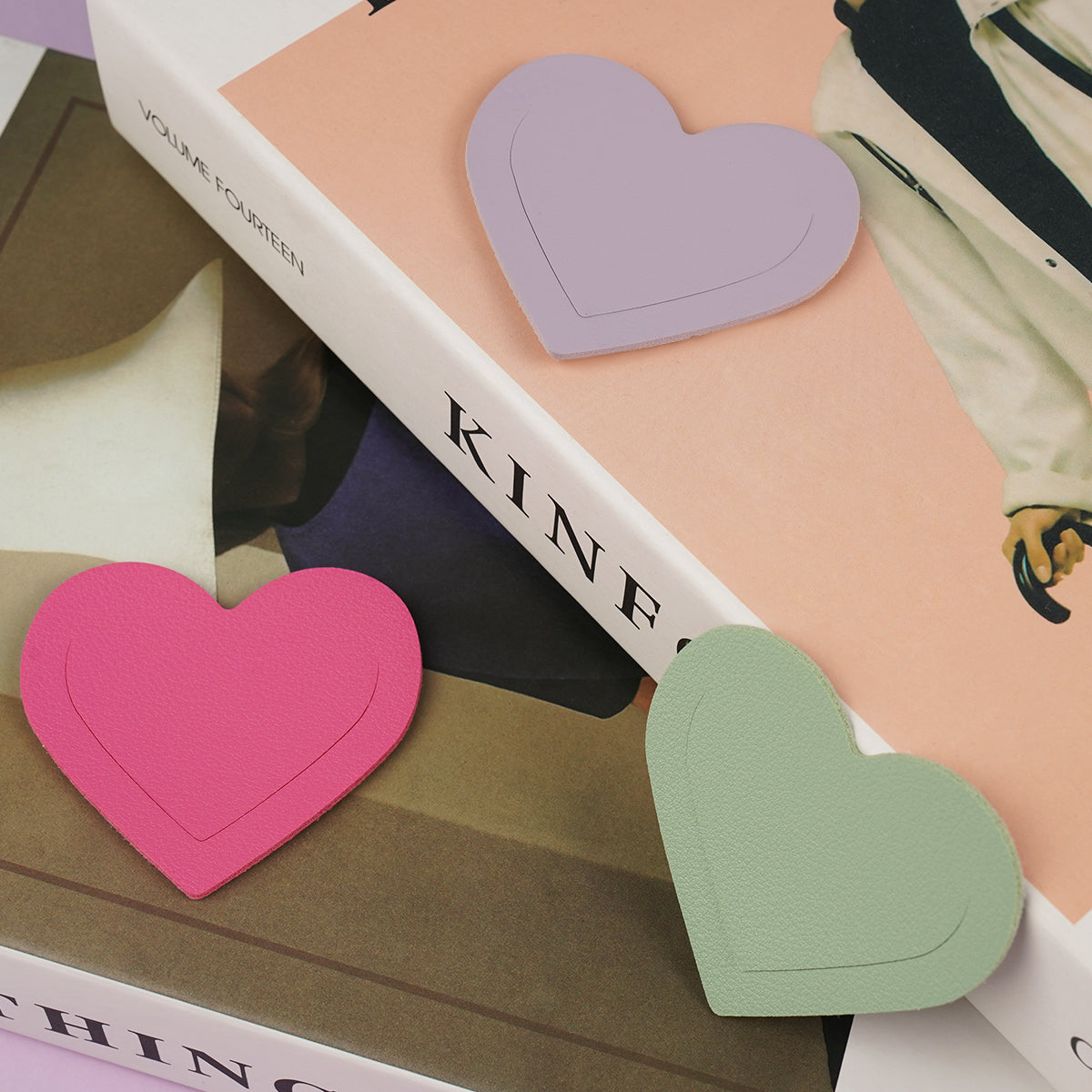 Owllaser Leather Colorful Heart-Shaped Bookmarks