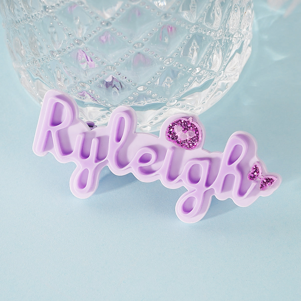 Owllaser Custom Name Pumpkin & Butterfly Acrylic Hair Clip