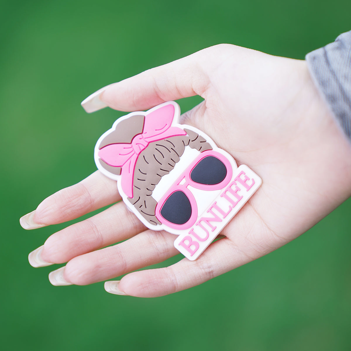 Owllaser Sunglass Girls Charms for Bogg Bags, PVC Rubber Totes Inserts Charms Accessories for Handbag Beach Tote Bag,Bunlife