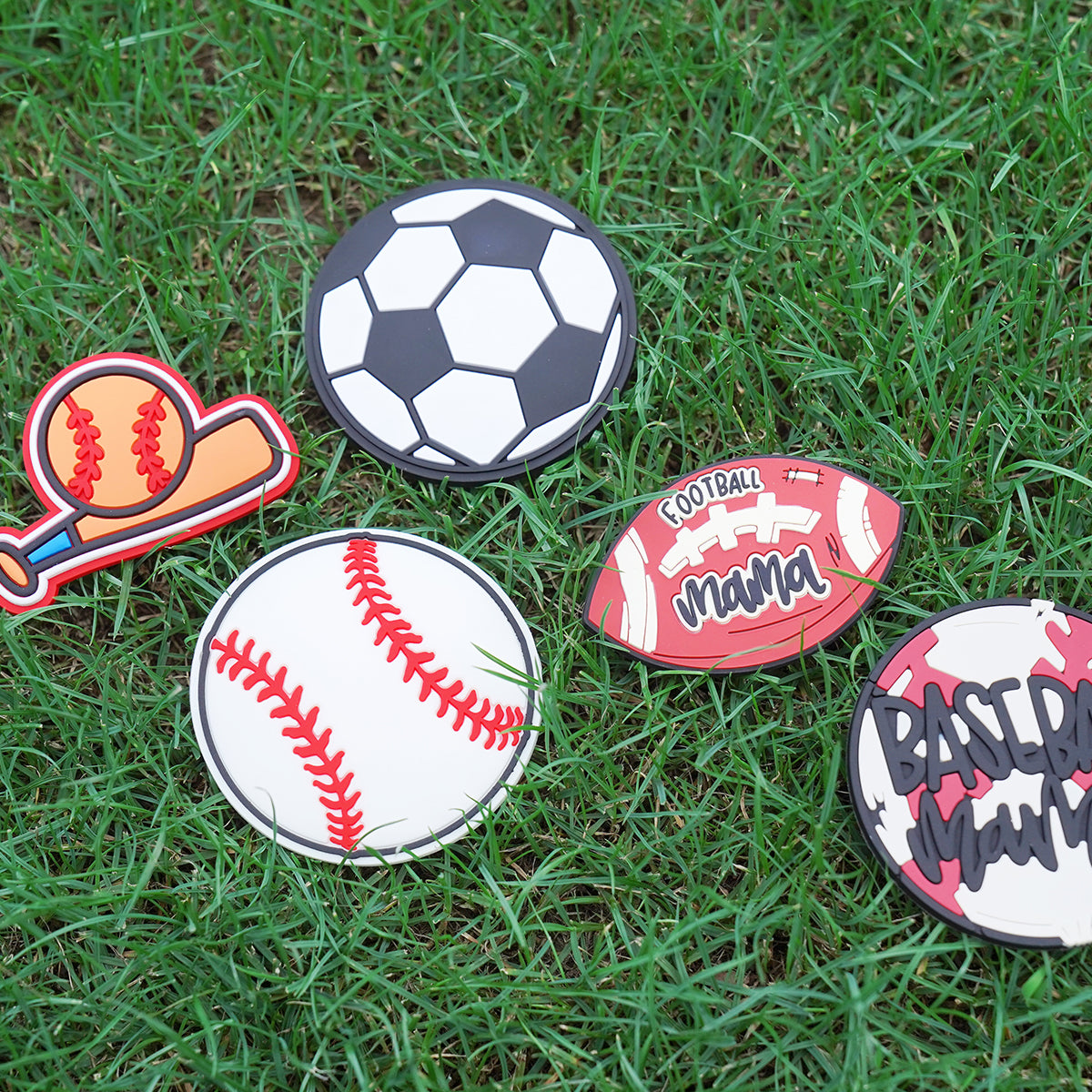 Owllaser football Games Style Charms for HandBags, Rubber Beach Bag Decoration