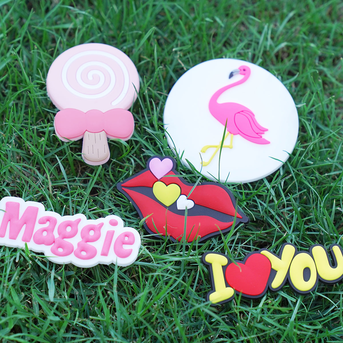 Owllaser Lolipop HandBag Accessories PVC Rubber Totes Inserts Charms for Bogg Bag