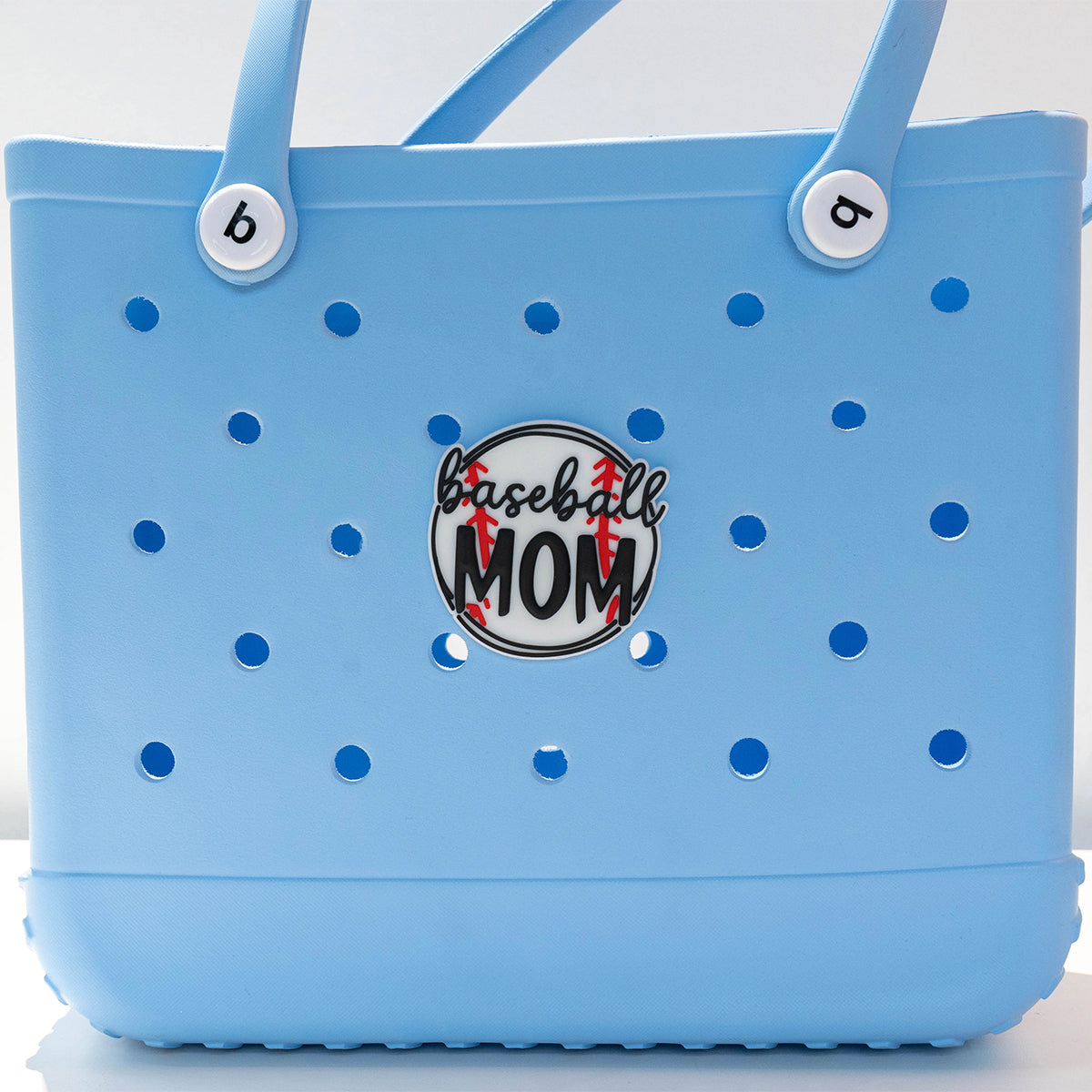 Owllaser "baseball MOM" Charm for HandBags, Accessories PVC Rubber for Bogg Bags