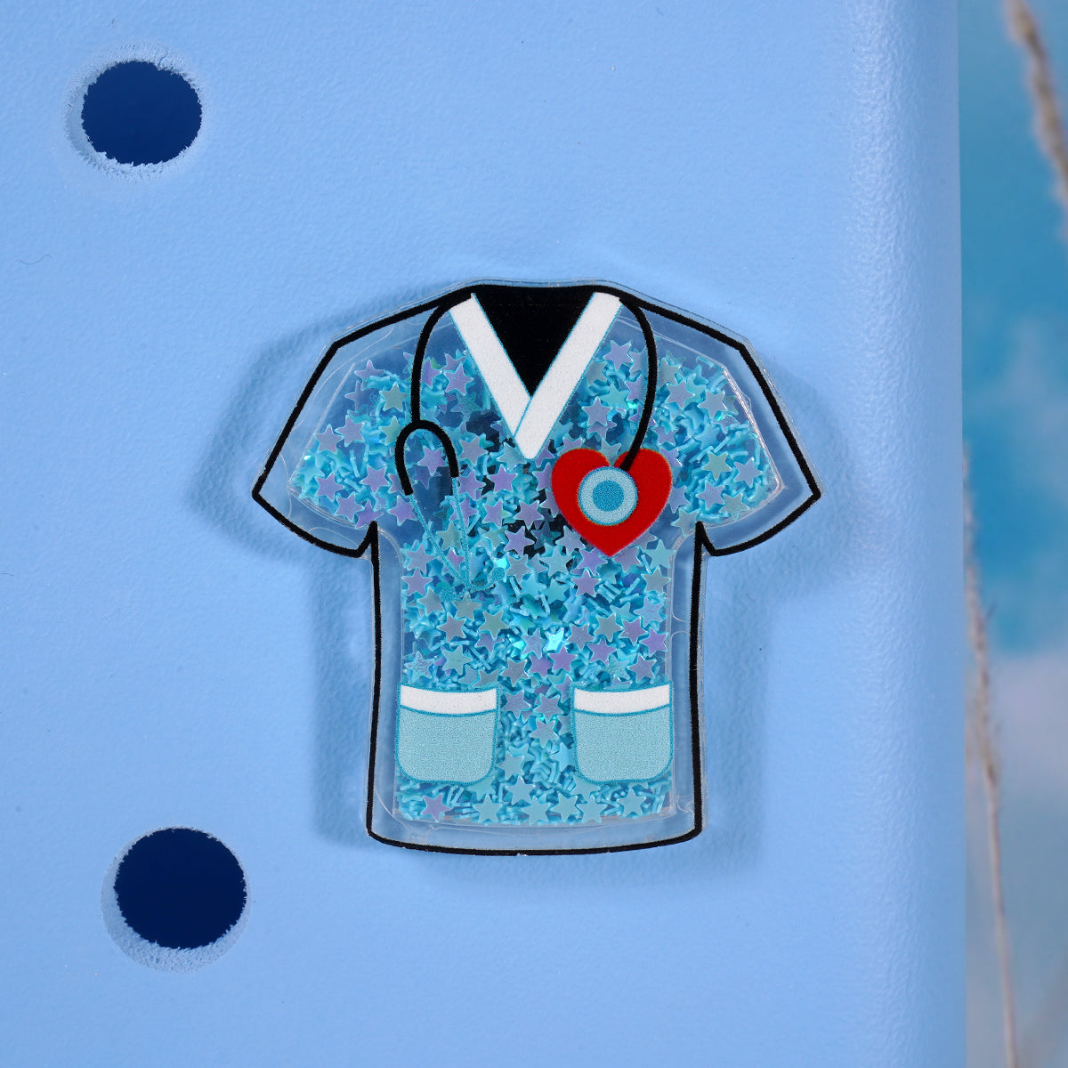 Owllaser Medical Uniform Charm with Quicksand for Handbags, Accessories for Bogg Bags