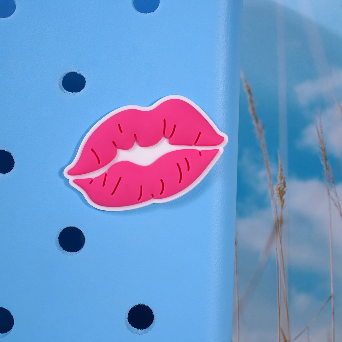 Owllaser Red Lips Charm for Bogg Handbag