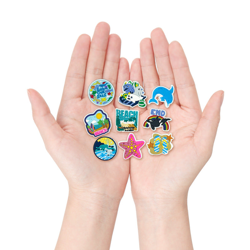 Owllaser Marine Creature Style Charms for Shoes, PVC Soft Rubber Removable DIY(25Pcs)