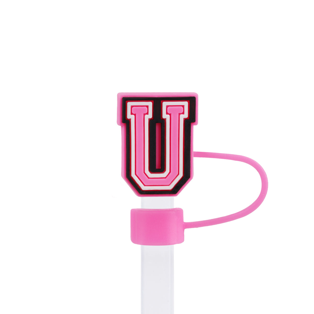 Owllaser Initial Letter Straw Topper, Cute and Stylish Accesories for 10mm Straw