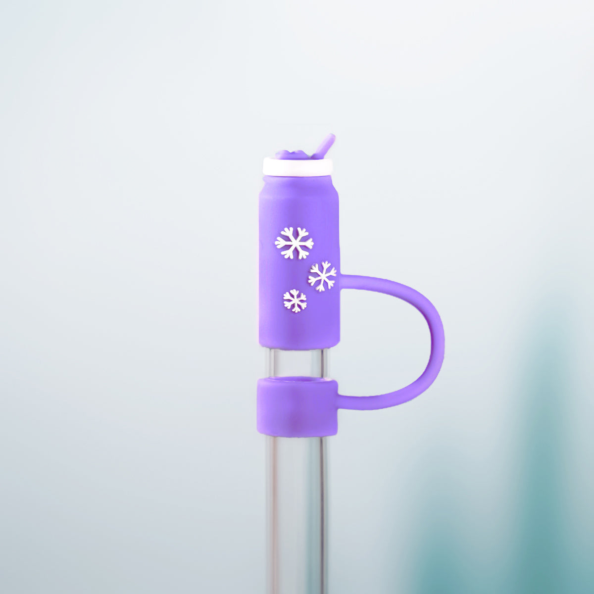 Owllaser 3D Three Snowflakes Cup Straw Topper, 10mm Straw Accessory