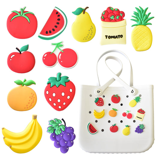 Owllaser Bundle(11Pcs) Fruit Series Charms for Bogg Bag, Handbag Tote Bag Accessories