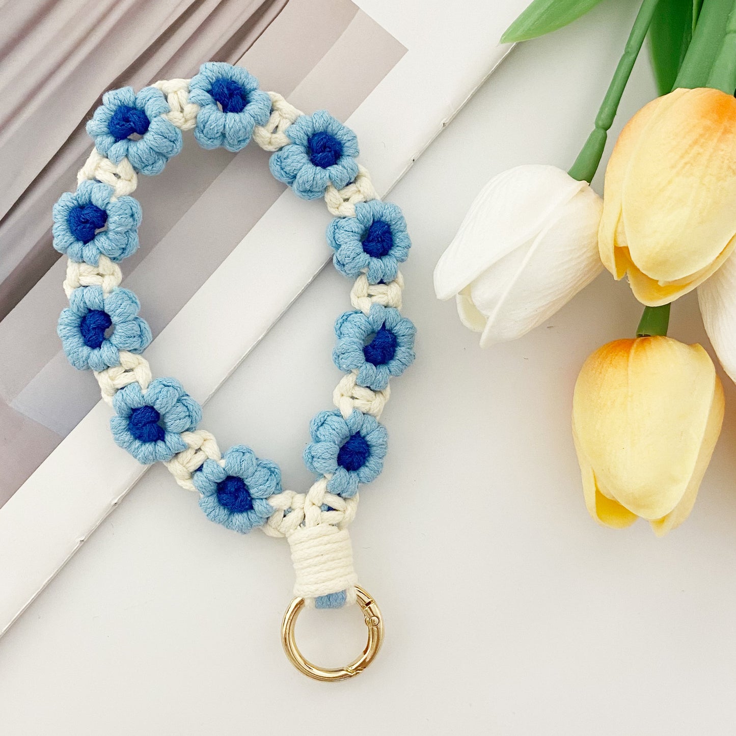 Owllaser Daisy Style Bohemian Resort Style Mobile Phone Rope Or Keychain