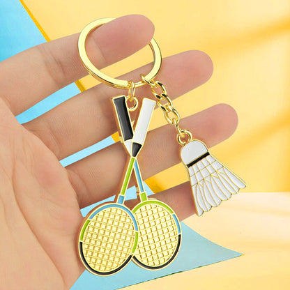 Owllaser Badminton Keychain Pendant, Bag Charm