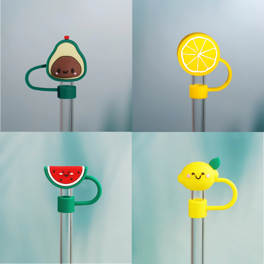 Owllaser Fruit Series Straw Topper for 10mm Straw (4Pcs)