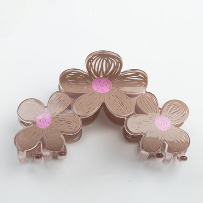 Owllaser Graffiti Style Flower Gripper, Hair Claw Clip