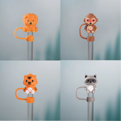 Owllaser Animal Series Straw Topper for 10mm Straw (4Pcs)