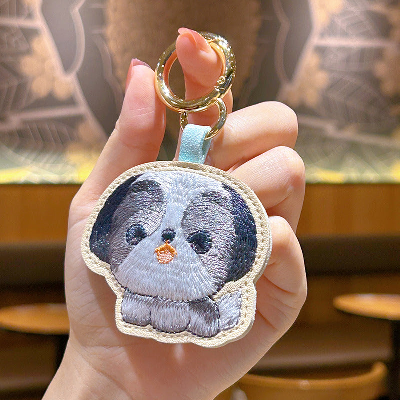 Owllaser Cute Animal Embroidery Keychain, Bag Charm