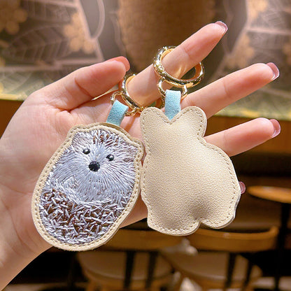 Owllaser Cute Animal Embroidery Keychain, Bag Charm