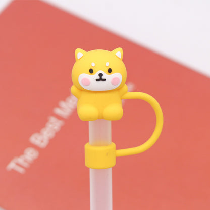 Owllaser Little Dog Straw Topper, PVC Straw Accessory for 10mm Straw