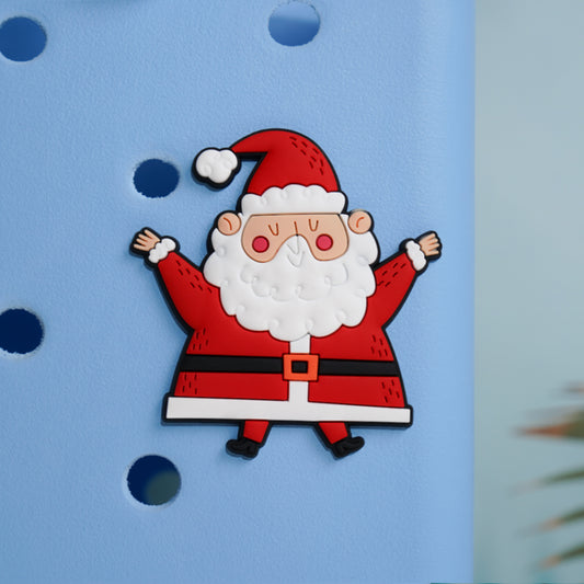 Owllaser Santa Claus Charm for Handbags, Accessories PVC Rubber for Bogg Bags