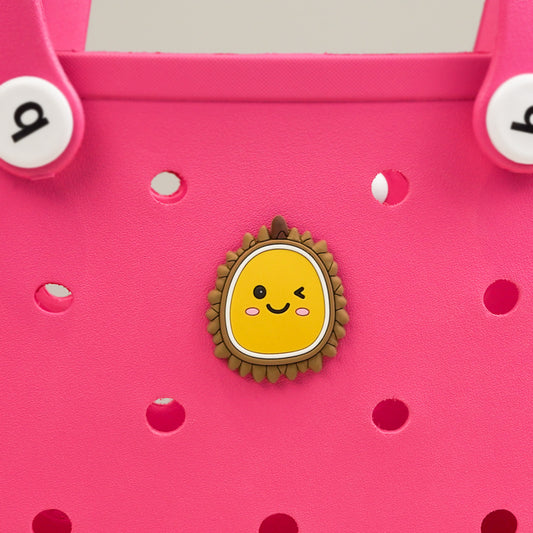 Owllaser Smile Durian Charm for Handbags, Accessories for Bogg Bags