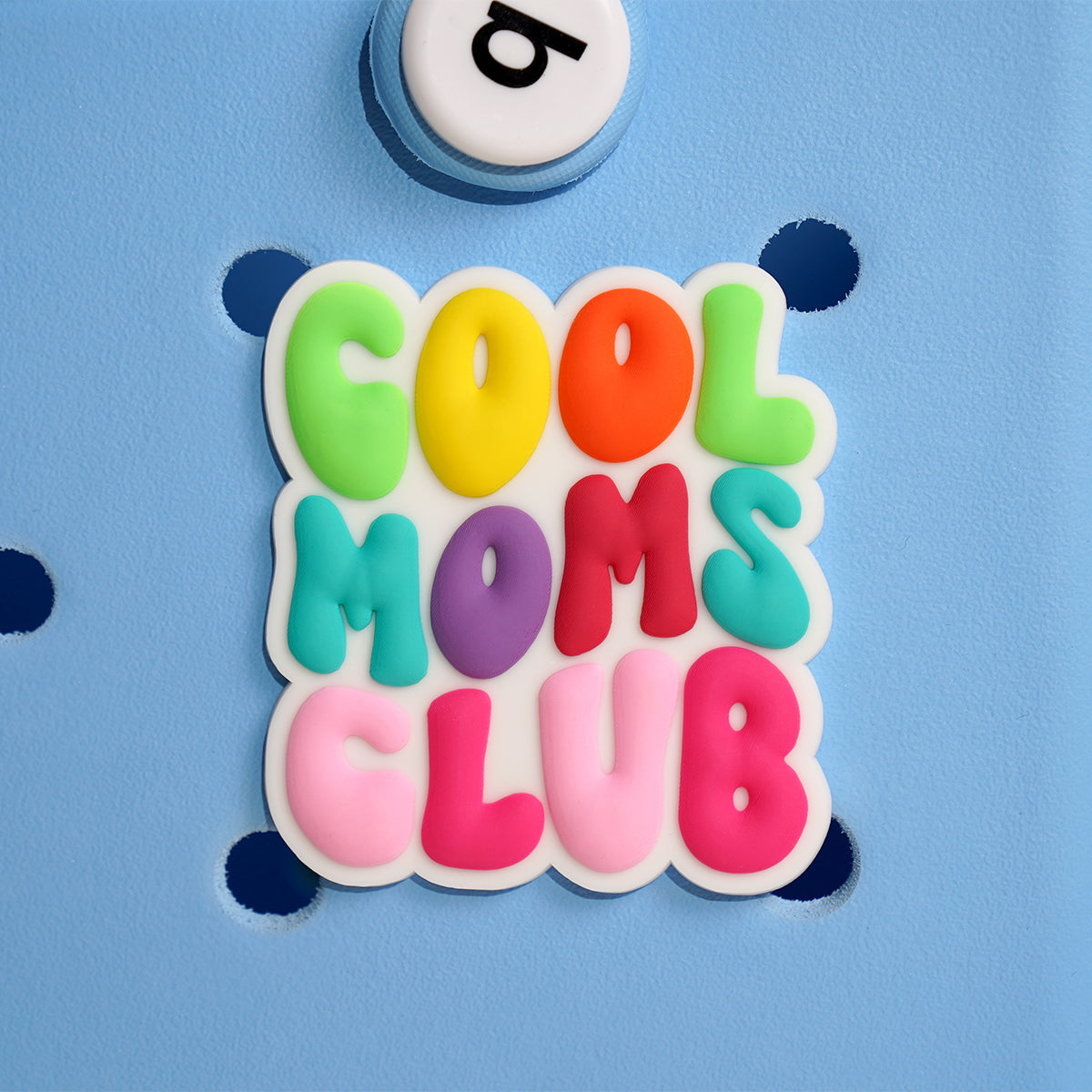 Owllaser Colorful "COOL MOMS CLUB" Charm for HandBags, Accessories PVC Rubber Charms for Bogg Bags