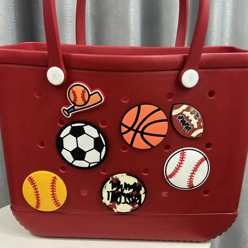 Owllaser Softball Games Style Charms for HandBags, for Bogg Bag