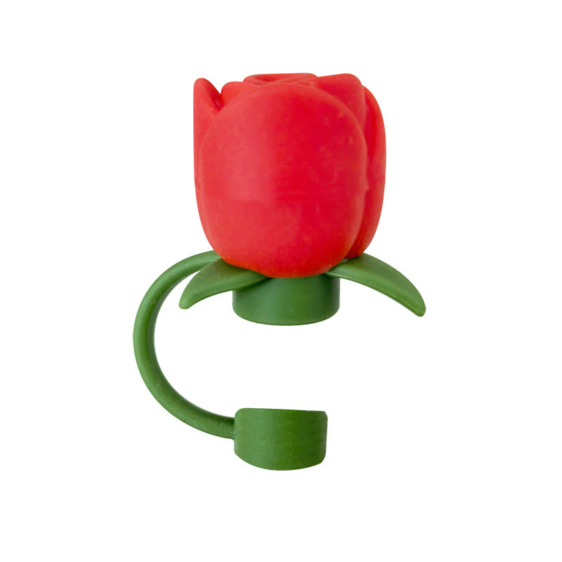 Owllaser Romantic Rose Straw Topper Accessory for 10mm Straw